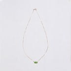 Gold Chain Necklace with Green Tourmaline