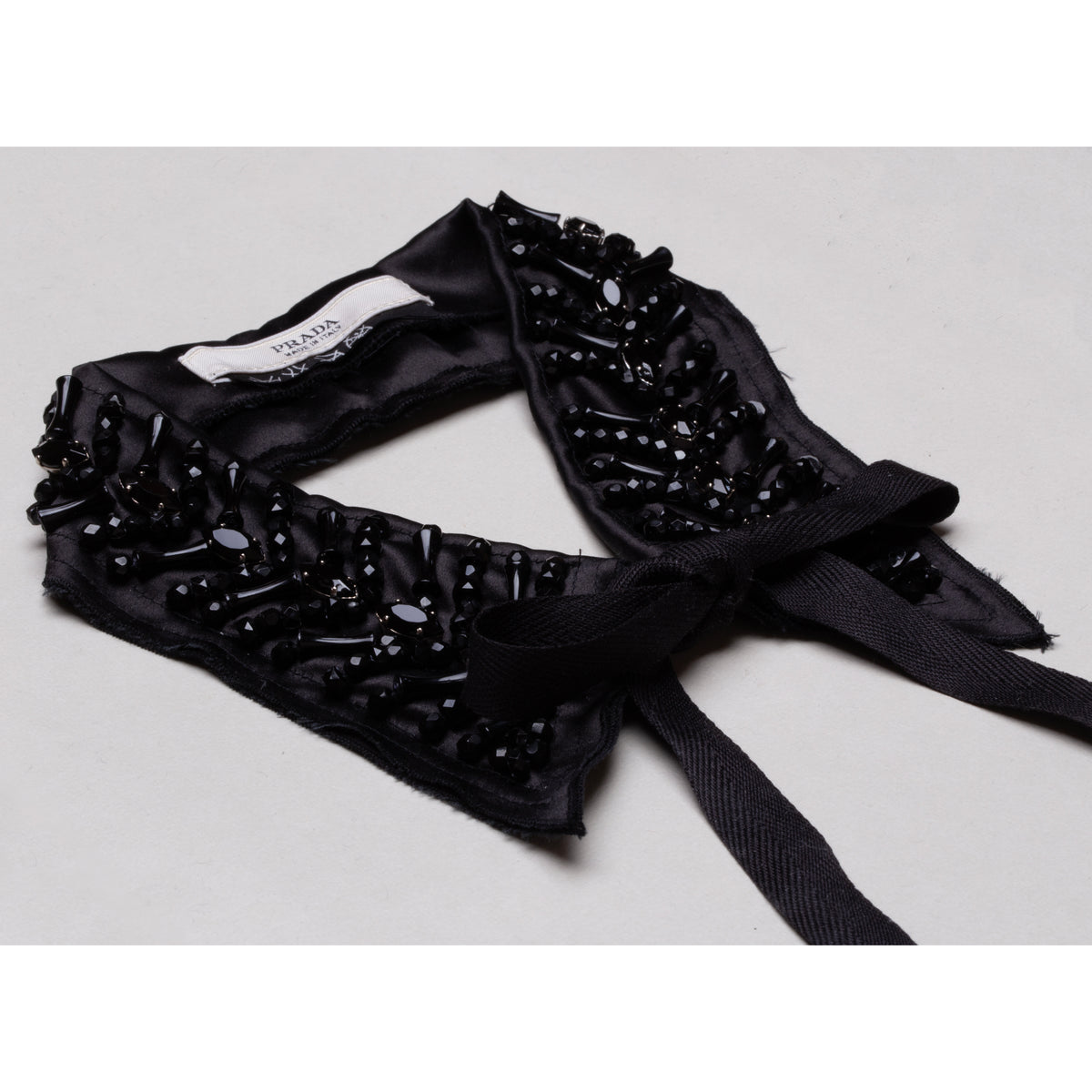 Vintage Prada Black Beaded Collar