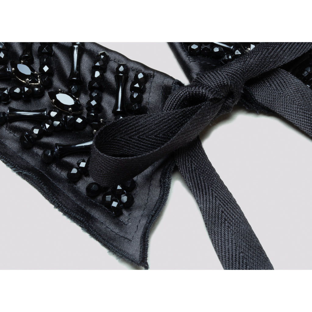 Vintage Prada Black Beaded Collar