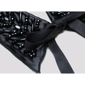 Vintage Prada Black Beaded Collar