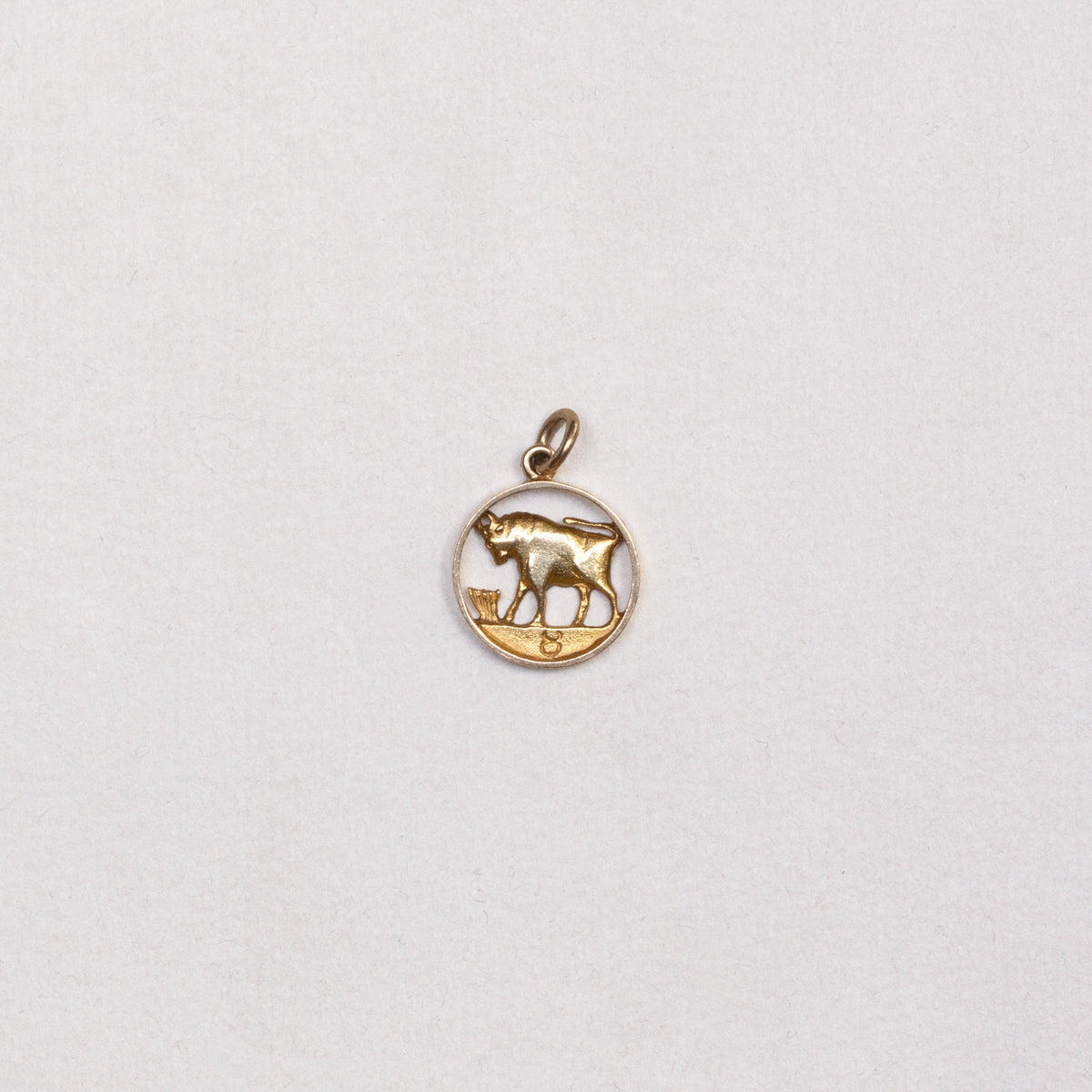 Vintage 9ct Gold Taurus Pendant Charm