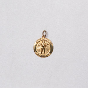 Vintage 9ct Gold Aquarius Pendant Charm