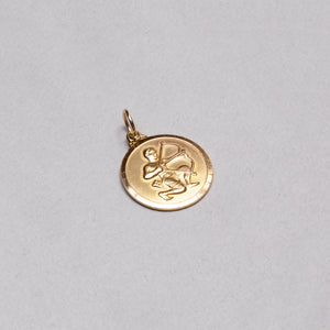 Vintage 9ct Gold Aquarius Pendant Charm