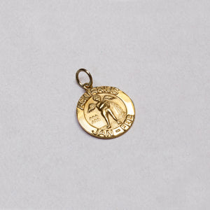 Vintage 9ct Gold Aquarius Pendant Charm