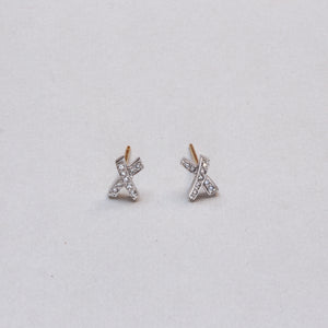 Vintage Tiffany Paloma's Graffiti X Earrings with Diamonds