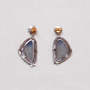 Sapphire Diamond Tourmaline Earrings