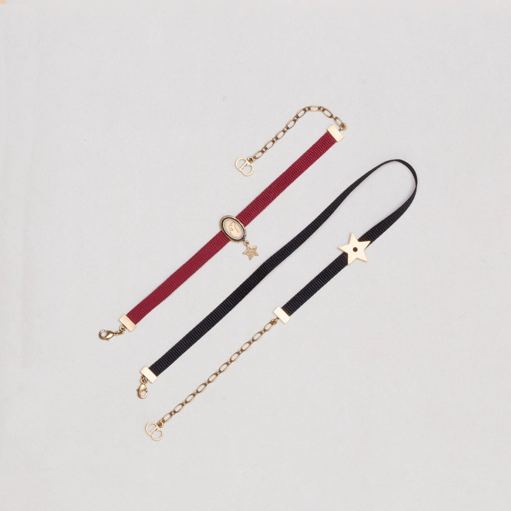 Vintage Christian Dior Red Dog Charm Bracelet