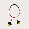 Vintage Marni Black and Yellow Floral Rope Necklace
