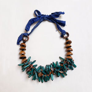 Vintage Marni Beaded Necklace with Ribbon Tie