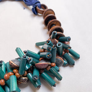 Vintage Marni Beaded Necklace with Ribbon Tie