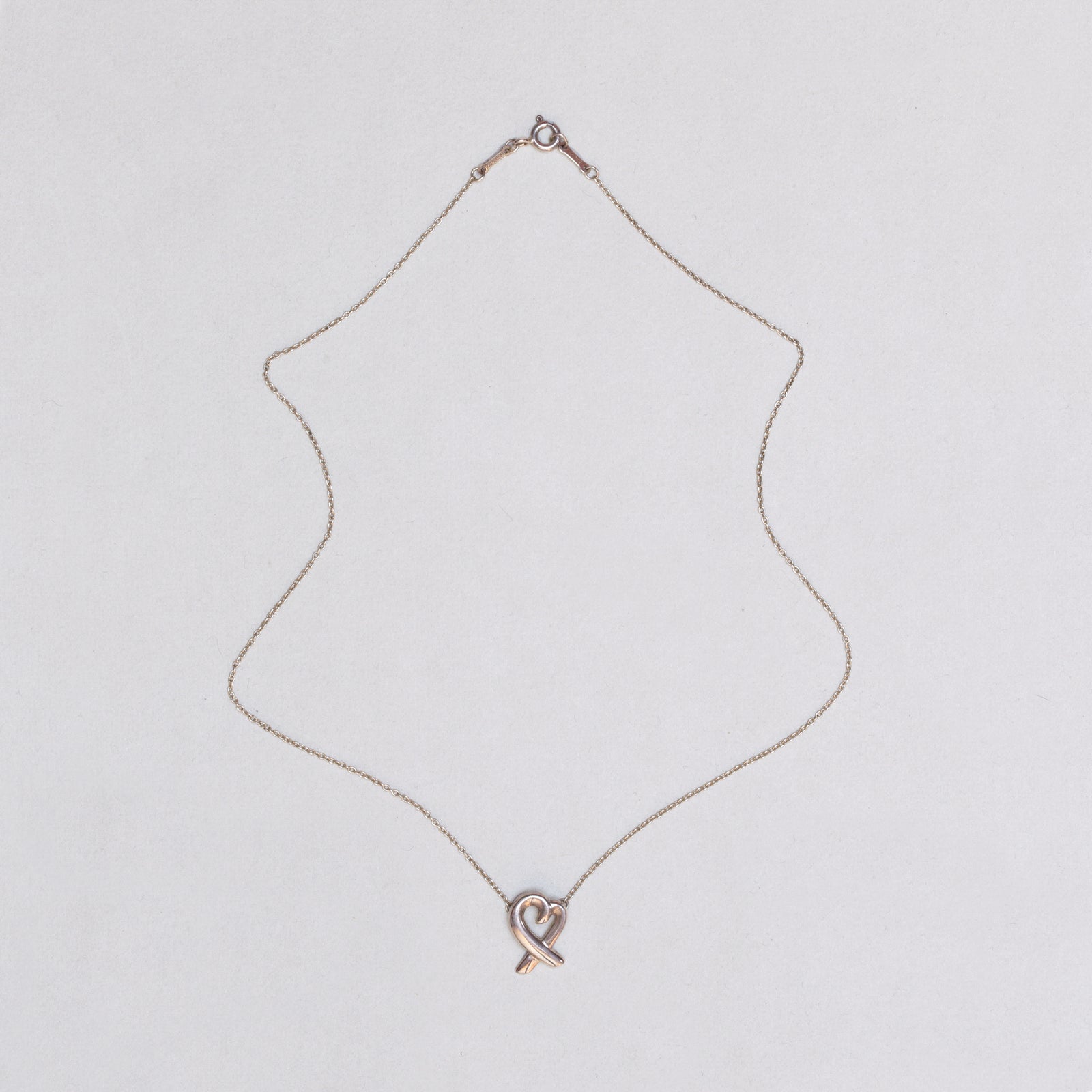 Vintage Tiffany Sterling Silver Loving Heart Pendant