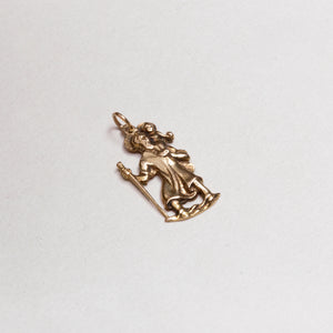 Vintage 9ct Gold St Christopher's Figure Pendant Charm