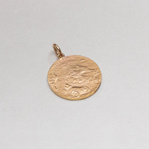 Vintage 9ct Gold St. Christopher Charm Pendant