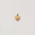 Vintage 9ct Gold Heart St. Christopher Charm Pendant