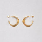 Open Flared Hoop Stud Earrings