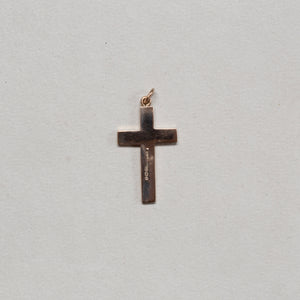 Vintage 9ct Gold Cross Pendant Charm #1