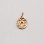 Vintage 9ct Gold Libra Charm Pendant