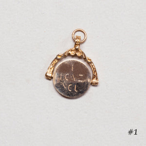 Vintage Spinning I Love You Charm Pendant