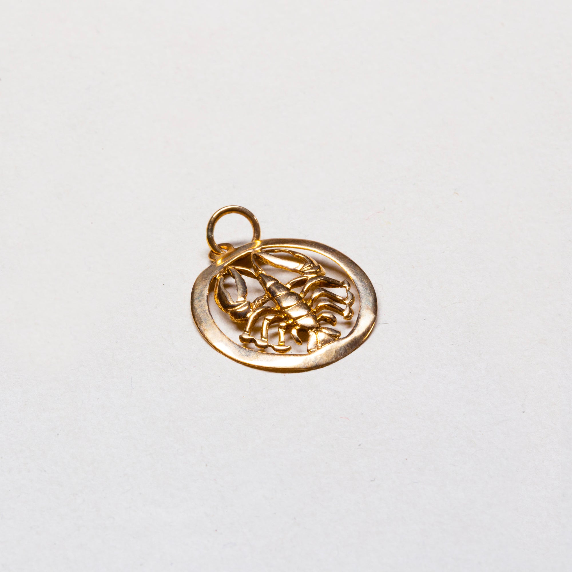 Vintage 9ct Gold Scorpio Charm Pendant