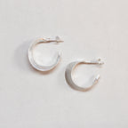 Open Flared Hoop Stud Earrings