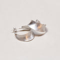 Open Flared Hoop Stud Earrings