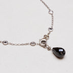 Vintage White Gold Bracelet with Black Onyx and Diamonds