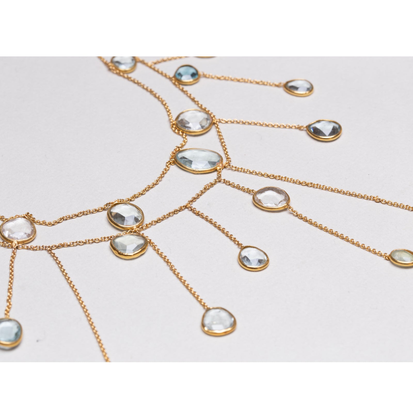 Vintage Pippa Small Waterfall Necklace with Labradorite