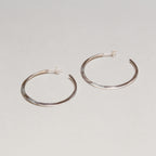 Silver Irregular Open Hoop Earrings