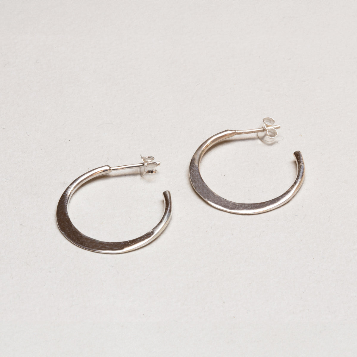 Silver Irregular Open Hoop Earrings