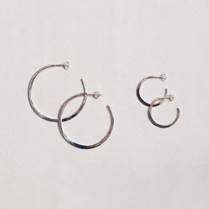 Silver Irregular Open Hoop Earrings