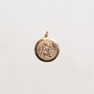 Vintage 9ct Gold St. Christopher Charm Pendant