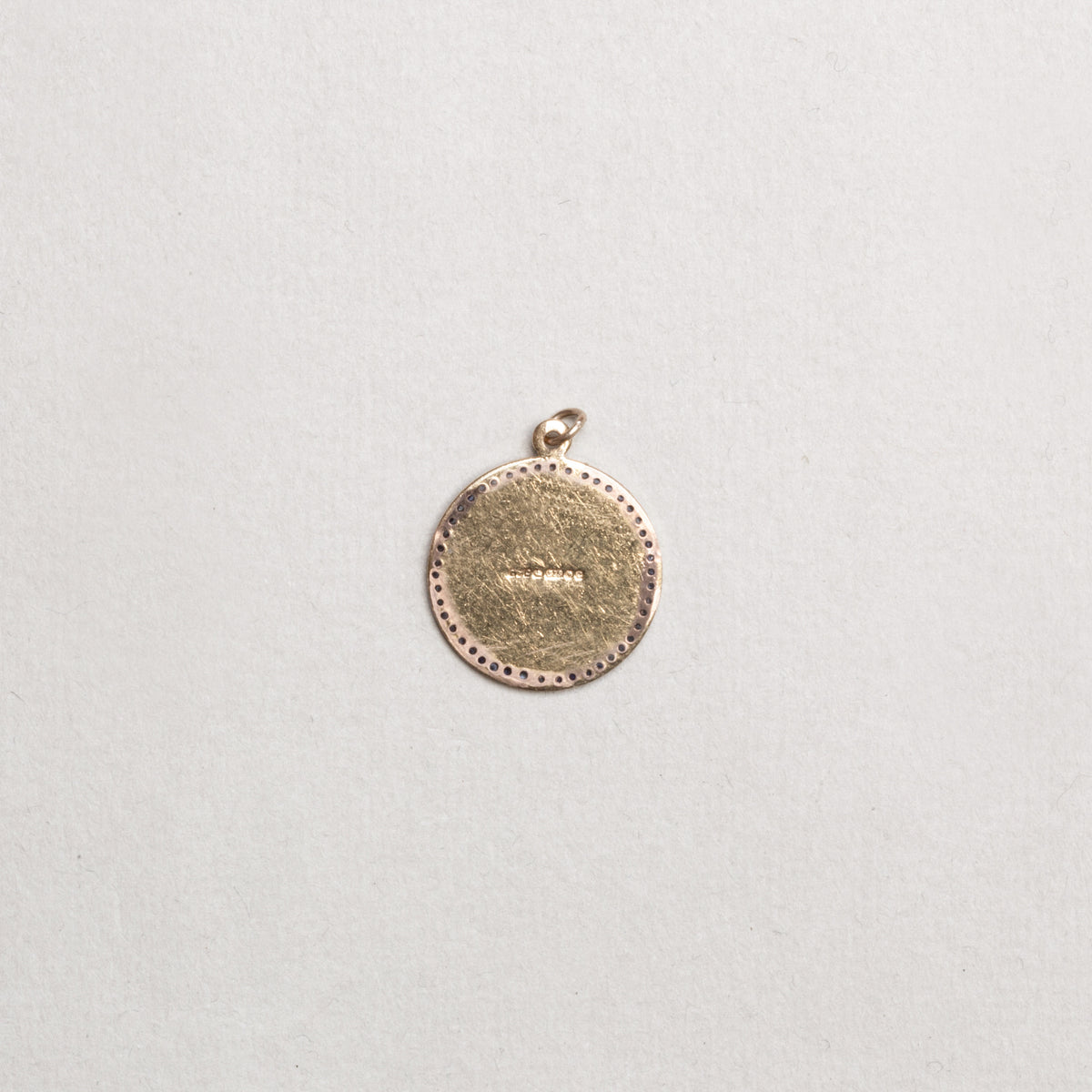 Vintage 9ct Gold St. Christopher Charm Pendant with Blue Sapphires