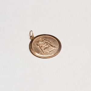 Vintage 9ct Gold St. Christopher Charm Pendant