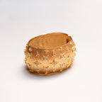 Vintage Textured Gold Star Cuff Bracelet