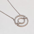 Vintage Givenchy Silver-tone Chain Necklace with Rhinestones