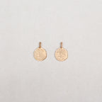18ct Textured Gold Moon Crescent Pendant Charm