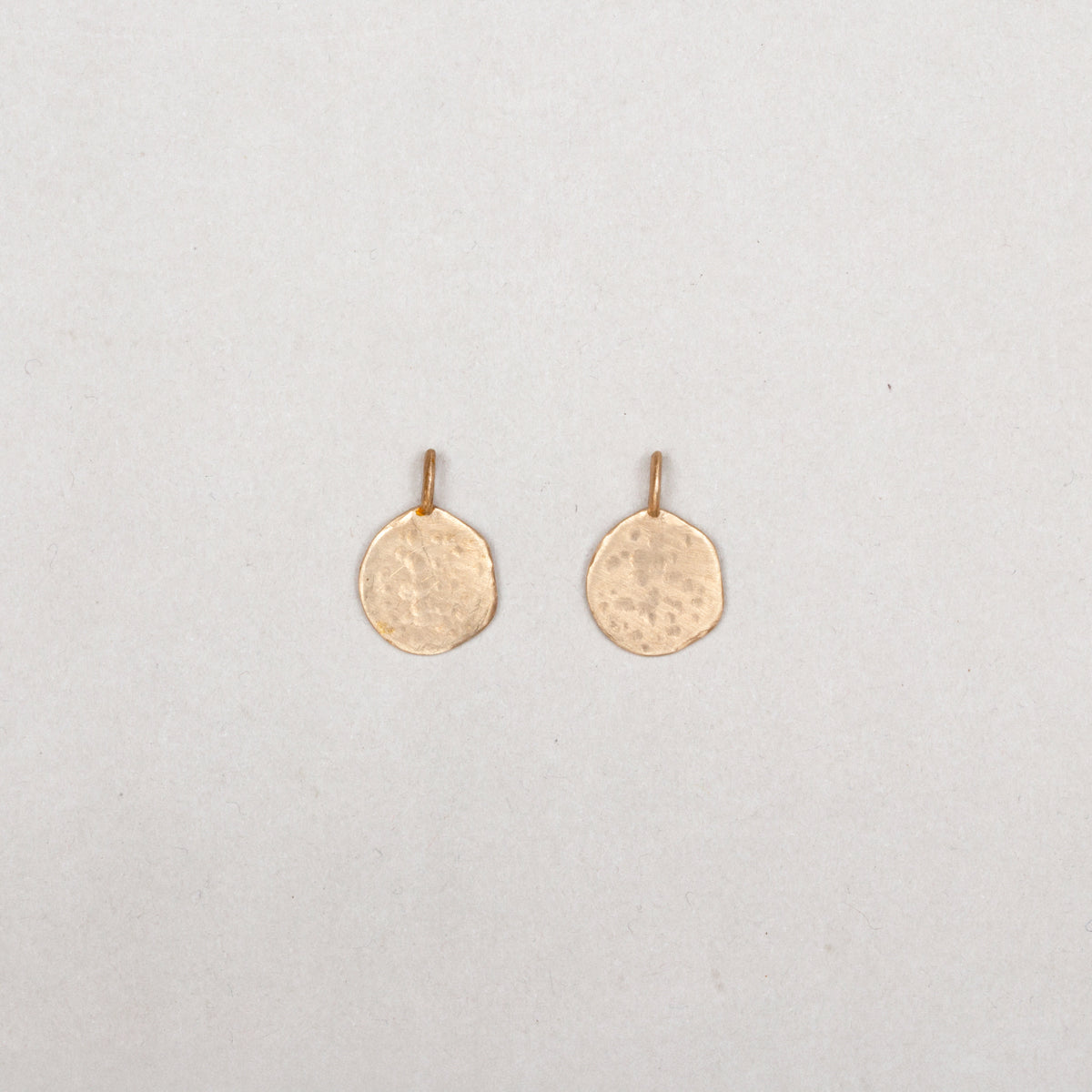 18ct Textured Gold Moon Crescent Pendant Charm