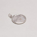 Vintage Silver St. Christopher Charm Pendant with Sapphires #8