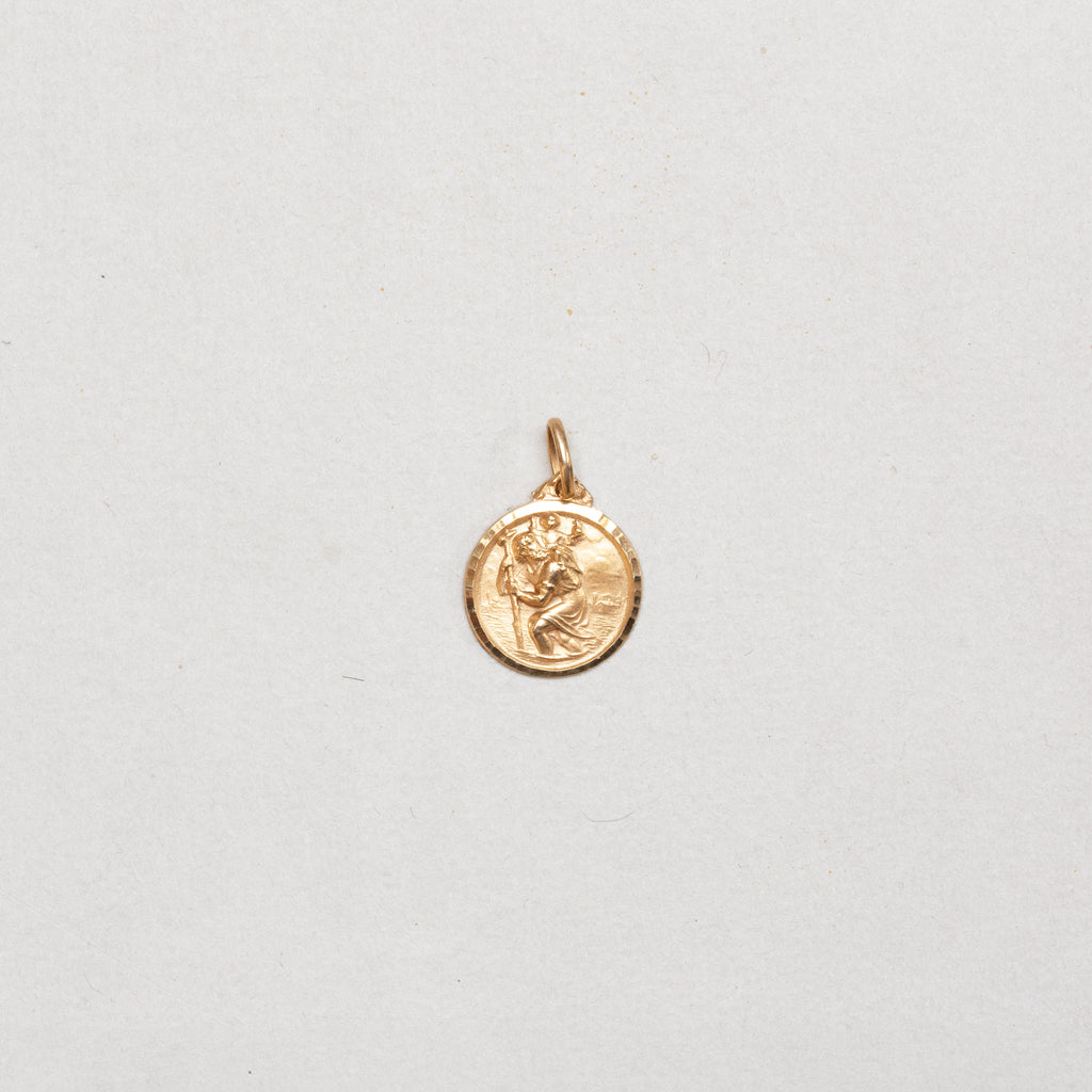 Vintage 18ct Gold St Christopher's Pendant Charm