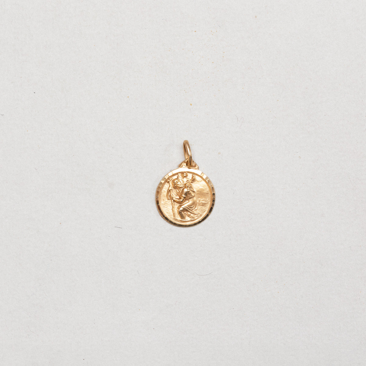 Vintage 18ct Gold St Christopher's Pendant Charm