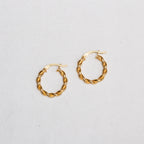 Twisted Gold-plated Hoop Earrings