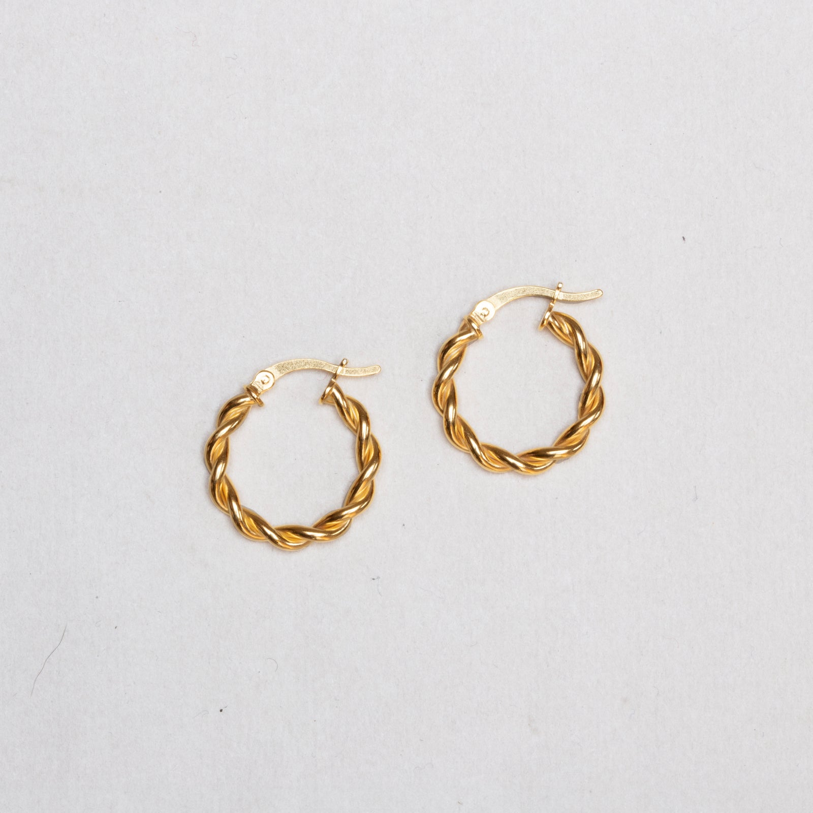 Twisted Gold-plated Hoop Earrings
