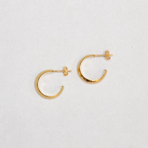 Gold-plated Open Hoop Earrings