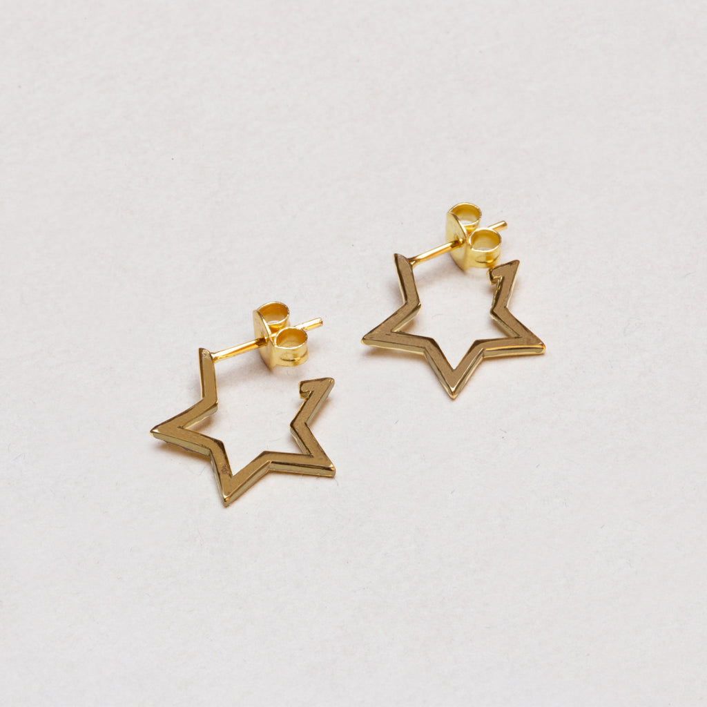 Star Hoop Earrings