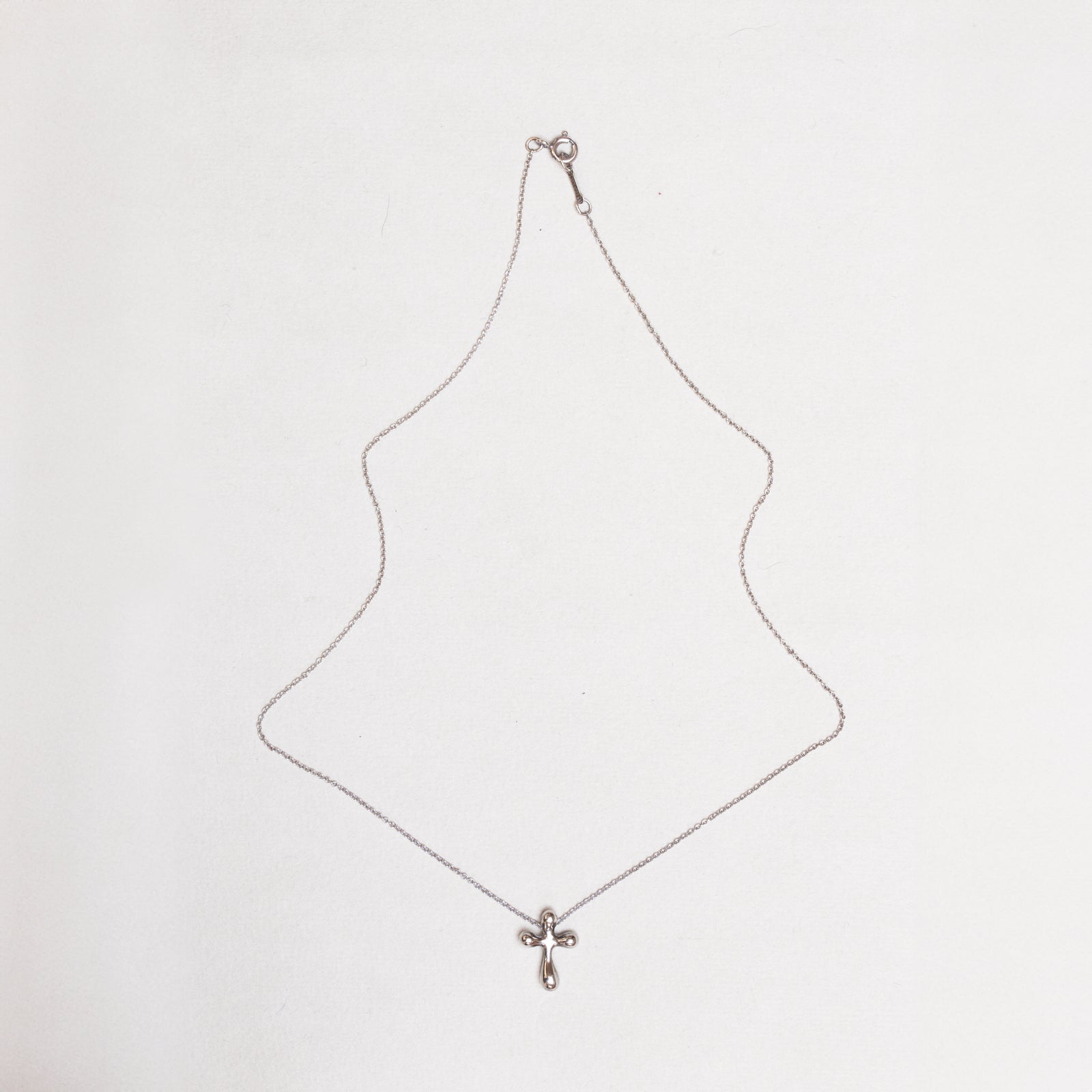 Vintage Tiffany Sterling Silver Elsa Peretti Cross Necklace