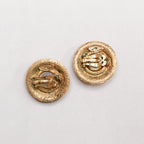 Vintage Chanel Gold Clip-on Earrings with Faux Pearl
