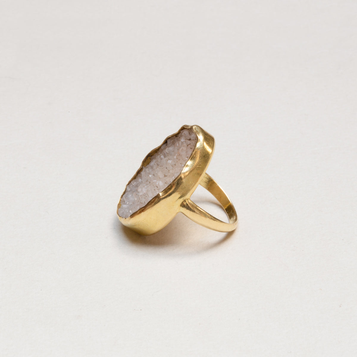 Vintage 18ct Gold Qaurtz Ring