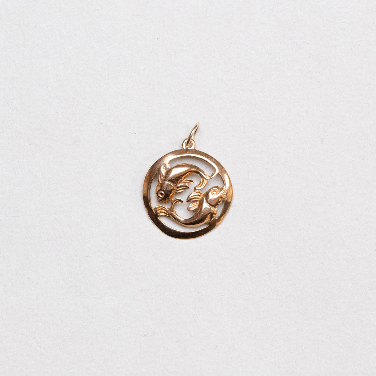 Vintage 9ct Gold Pisces Charm Pendant