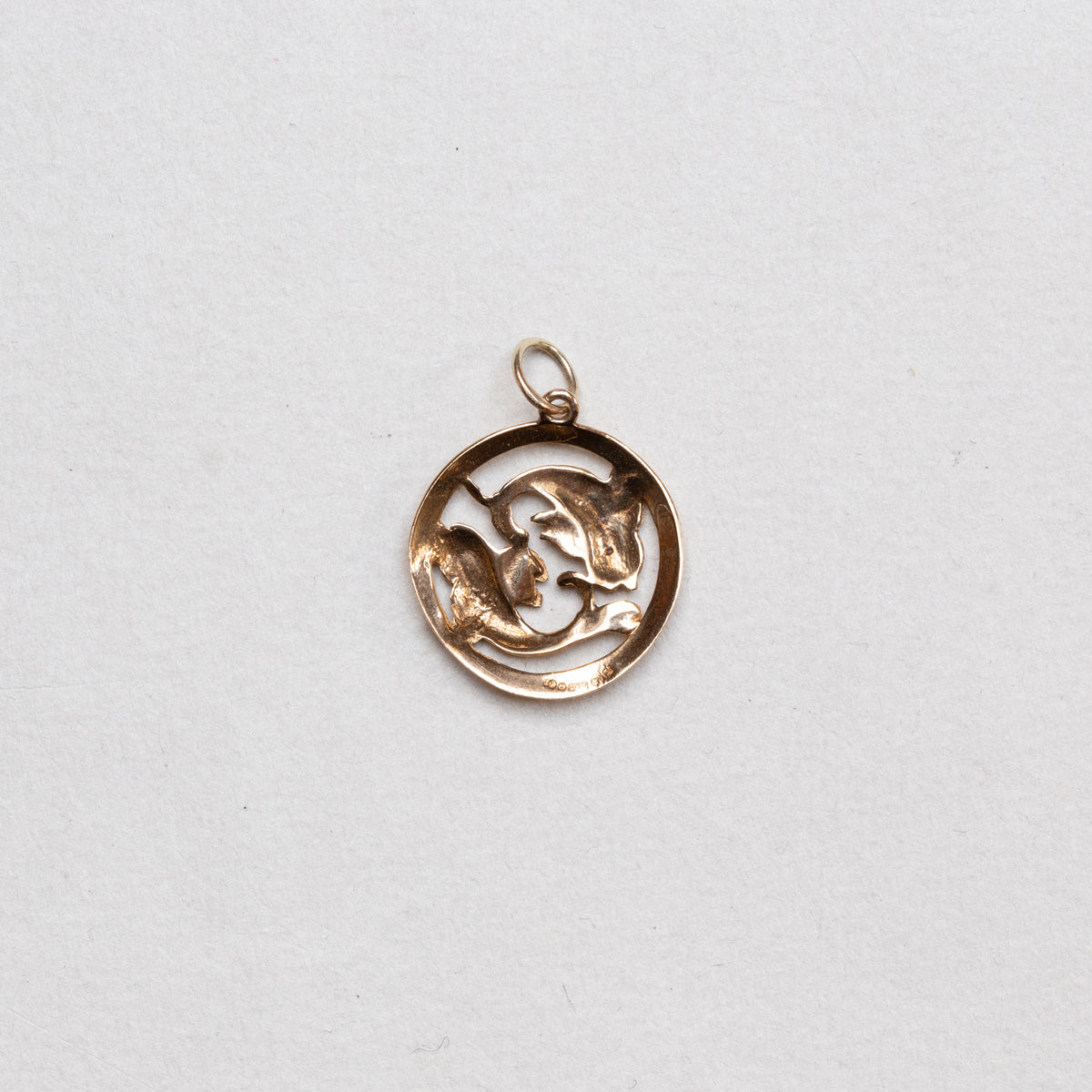 Vintage 9ct Gold Pisces Charm Pendant