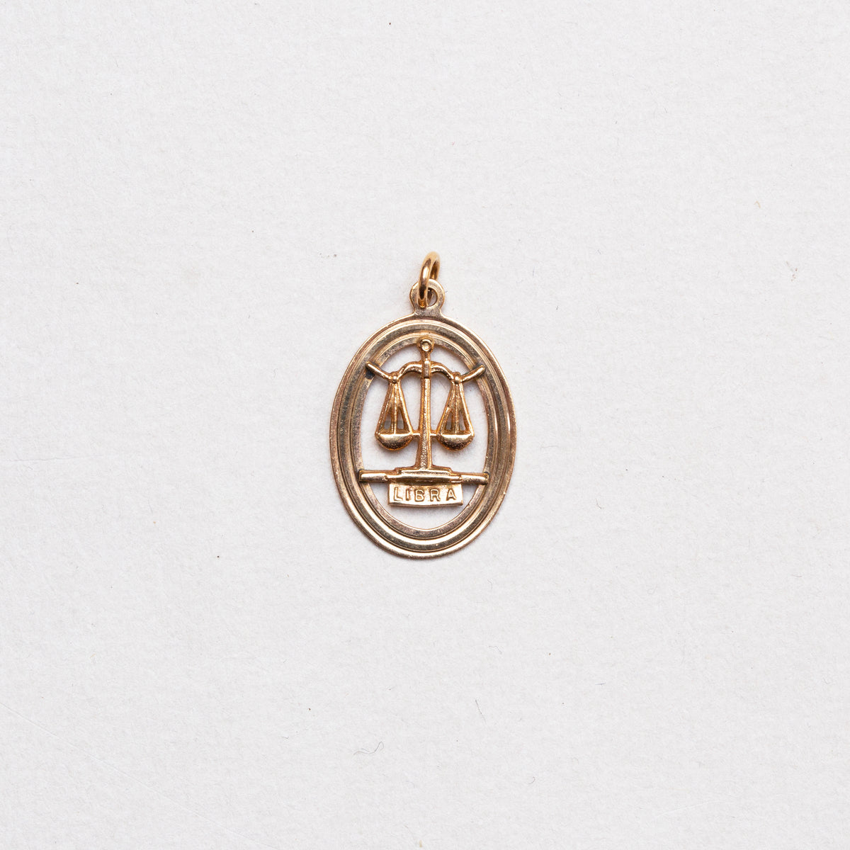 Vintage 9ct Gold Libra Charm Pendant